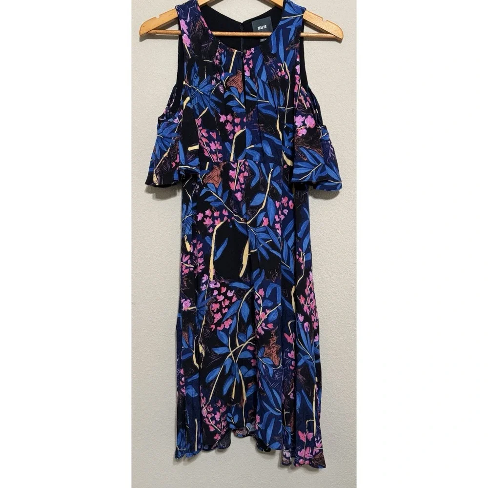 Anthropologie Maeve Women's Dress Elia Flutter Sleeve Size 6 Colorful‎ Floral